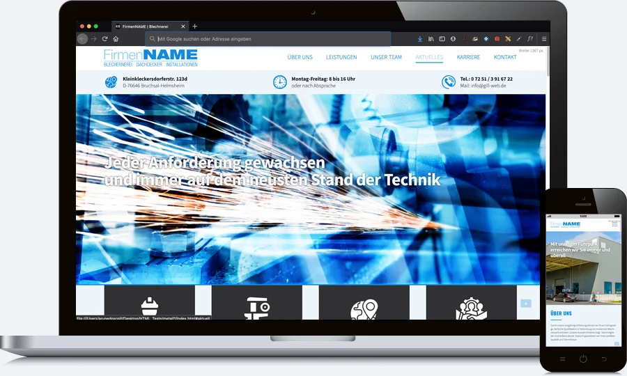 Homepage für Metallbau