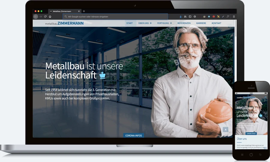 Homepage für Metallbau