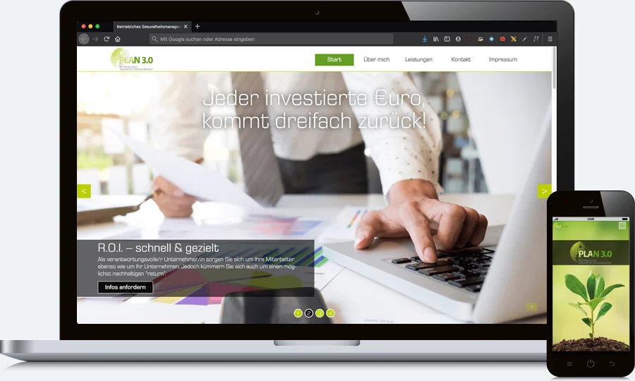 Homepage für Unternehmensberater