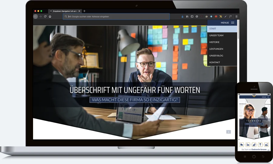 Homepage für Unternehmensberater 2